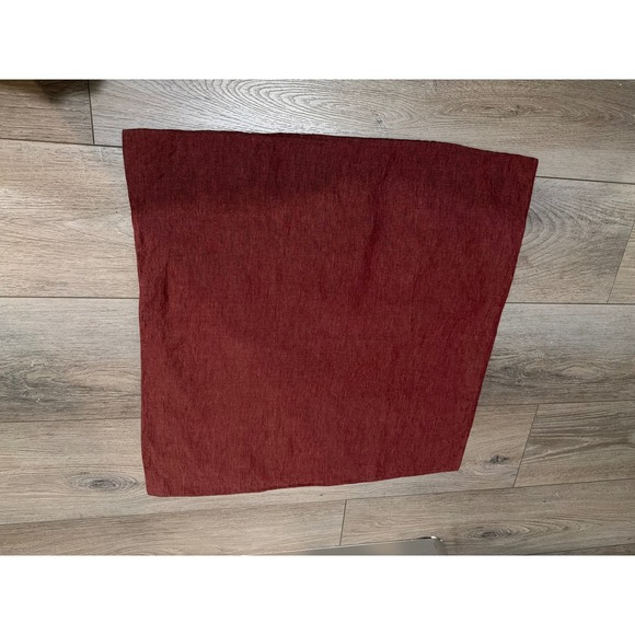 Pottery Barn Other - Pottery Barn Burgundy AUBURN Textured Linen Blend Square Pillow Cover 25.5X25.5